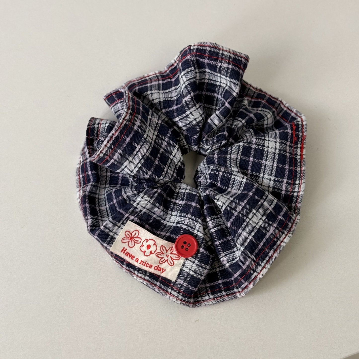 格紋蝴蝶結復古髮箍－格紋髮箍款細節｜https://igowo.tw/