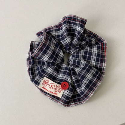 格紋蝴蝶結復古髮箍－格紋髮箍款細節｜https://igowo.tw/