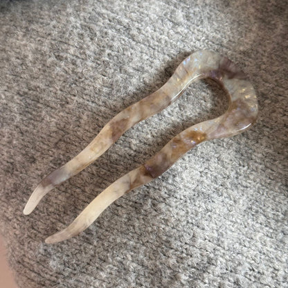 醋酸板材波浪復古髮簪