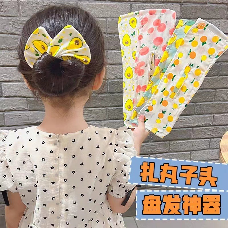 布面蝴蝶結水果髮夾－商品主圖｜https://igowo.tw/