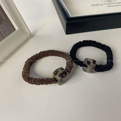 彈力繩圓珠簡約髮圈－黑色-圓球款細節｜https://igowo.tw/