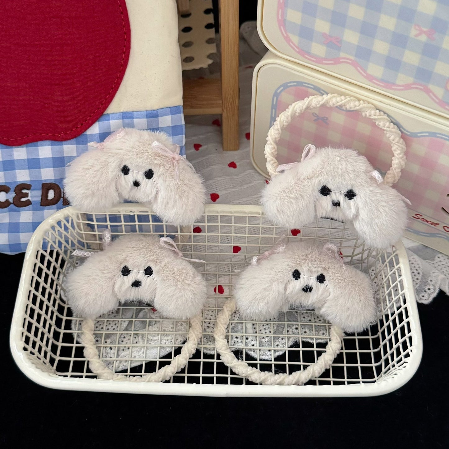 領結小狗髮圈－商品主圖｜https://igowo.tw/