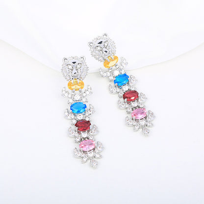 S925鋯石花朵微鑲耳釘－商品主圖｜https://igowo.tw/