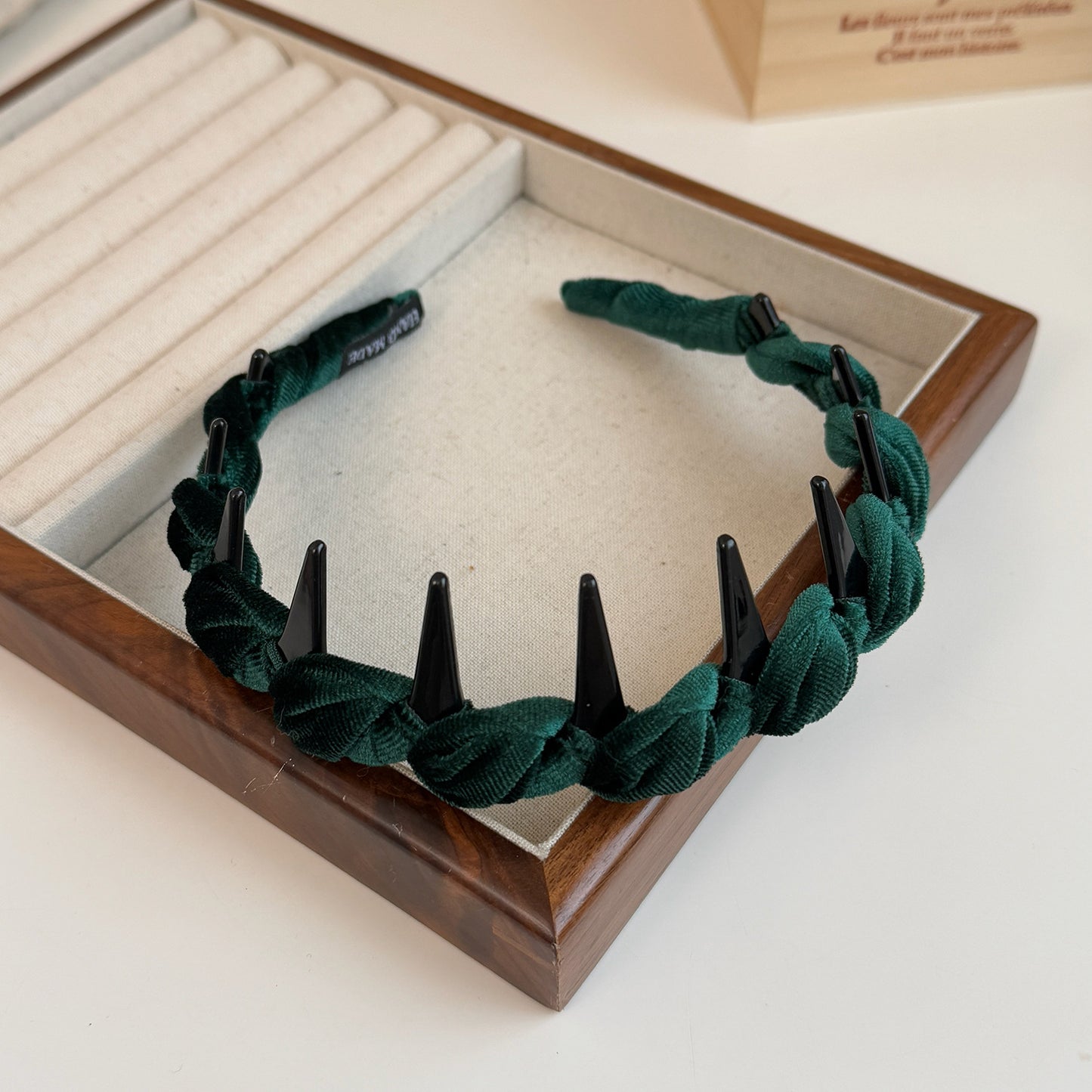 絨面波浪纏繞簡約髮箍