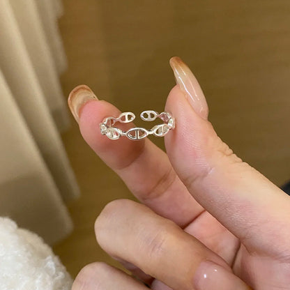 S925素圈可調式戒指－細節特寫7｜https://igowo.tw/