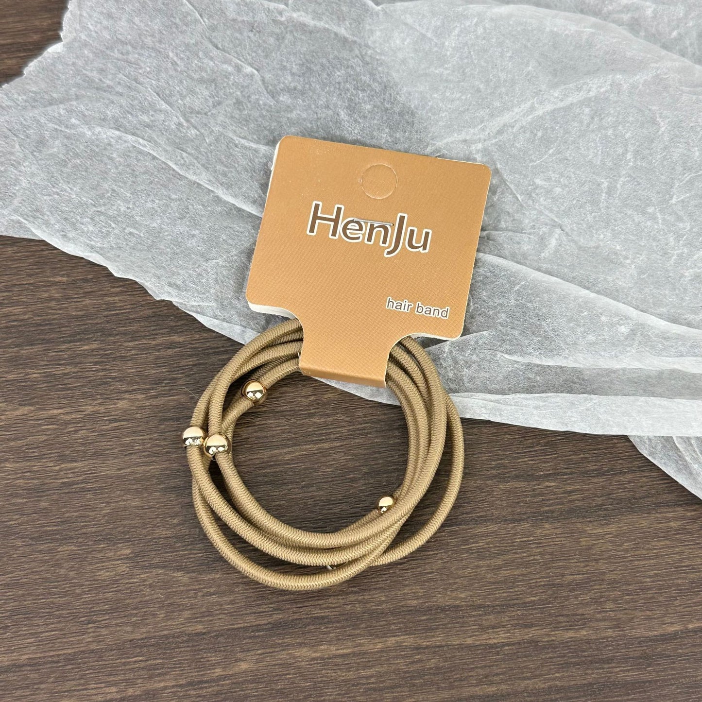 金色串珠簡約髮圈