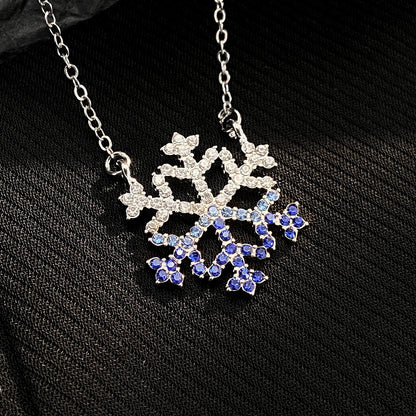 鋯石金屬雪花墜飾項鍊－細節特寫7｜https://igowo.tw/