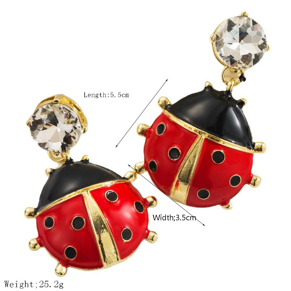 紅色復古耳環－金色款實拍｜https://igowo.tw/