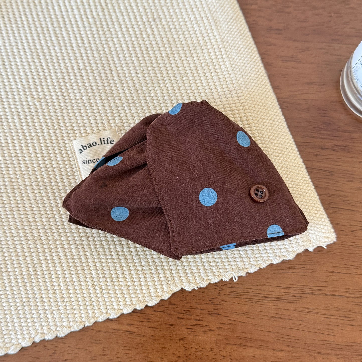 棕色波點三角形鯊魚夾