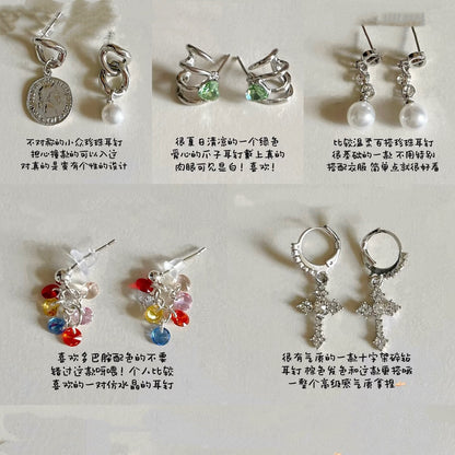 珍珠蝴蝶垂墜復古耳釘－商品主圖｜https://igowo.tw/