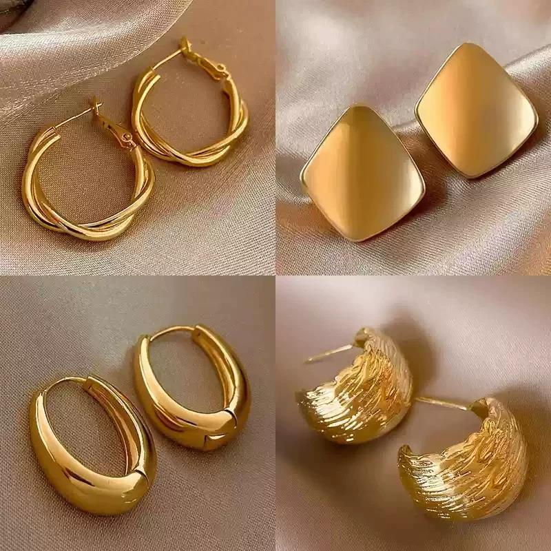 金屬復古耳釘－6金屬耳環6件套款細節｜https://igowo.tw/