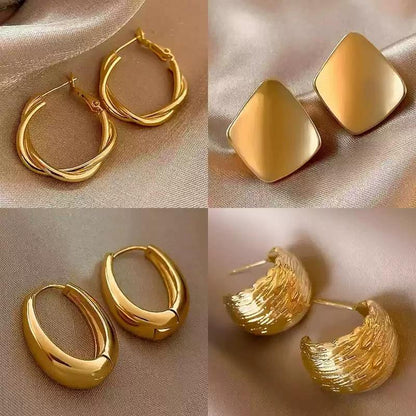 金屬復古耳釘－6金屬耳環6件套款細節｜https://igowo.tw/