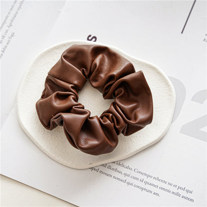 皮革大腸圈簡約髮圈