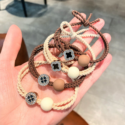 鋯石簡約髮圈－商品主圖｜https://igowo.tw/