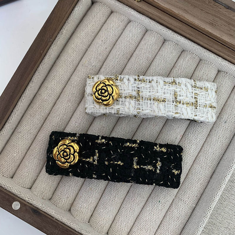 山茶花簡約髮夾－商品主圖｜https://igowo.tw/
