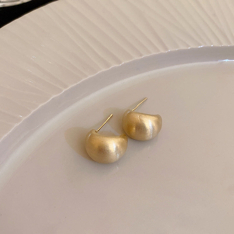 銀針簡約耳環
