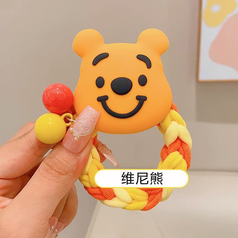繽紛卡通編織髮圈－黃色凱蒂款細節13｜https://igowo.tw/