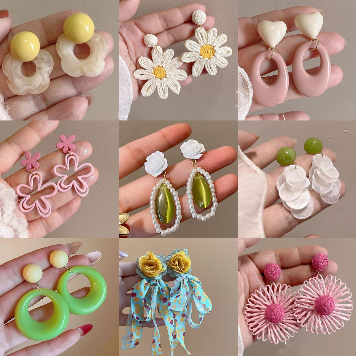 珍珠銀針花朵耳墜－商品主圖｜https://igowo.tw/