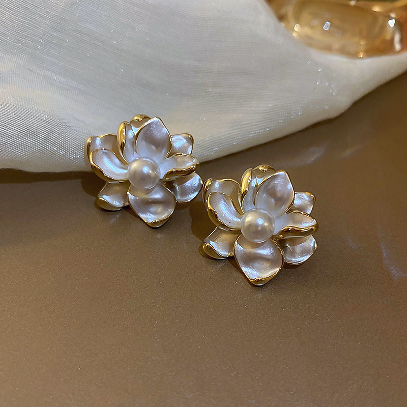 珍珠魚尾簡約耳環