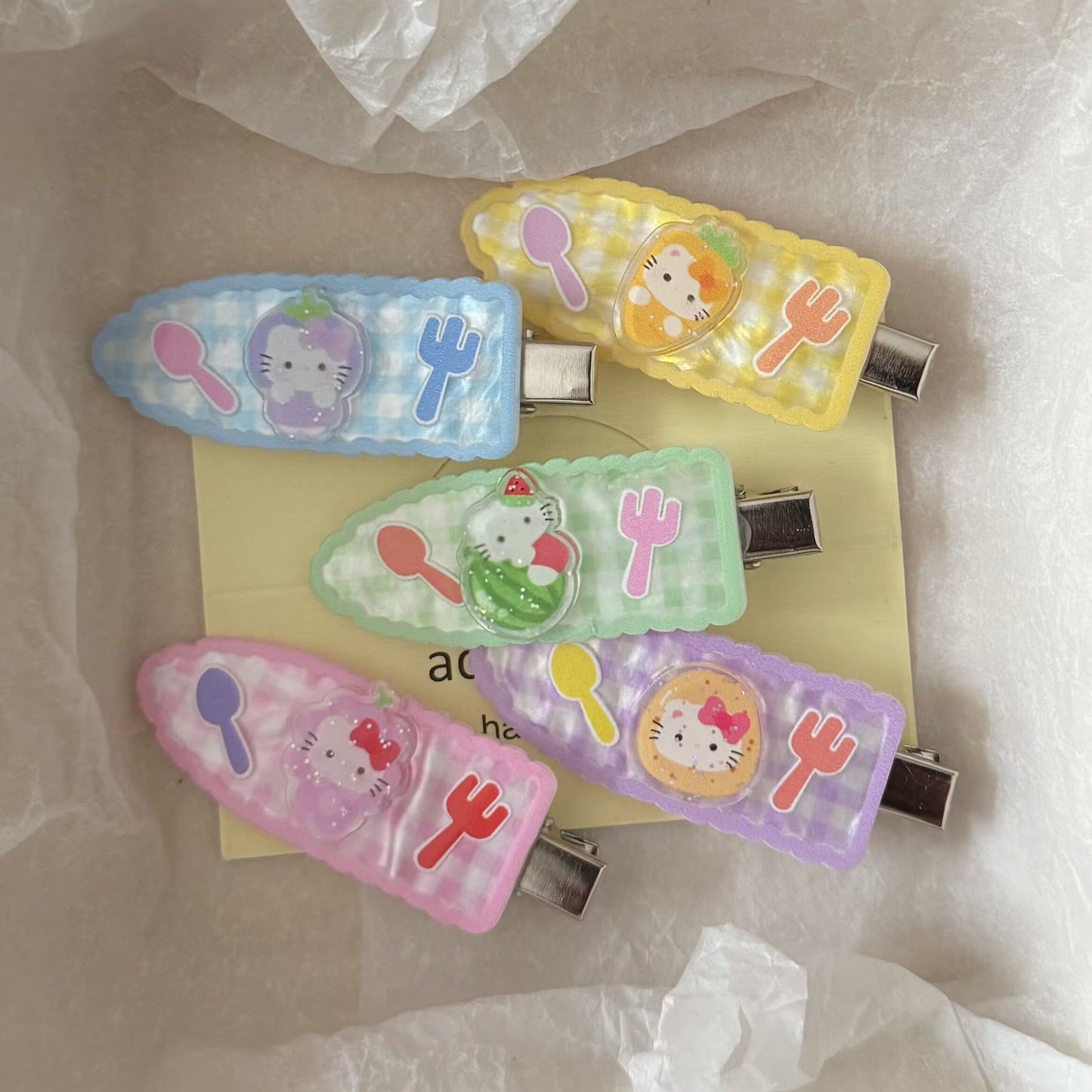 貓咪水果髮夾－商品主圖｜https://igowo.tw/