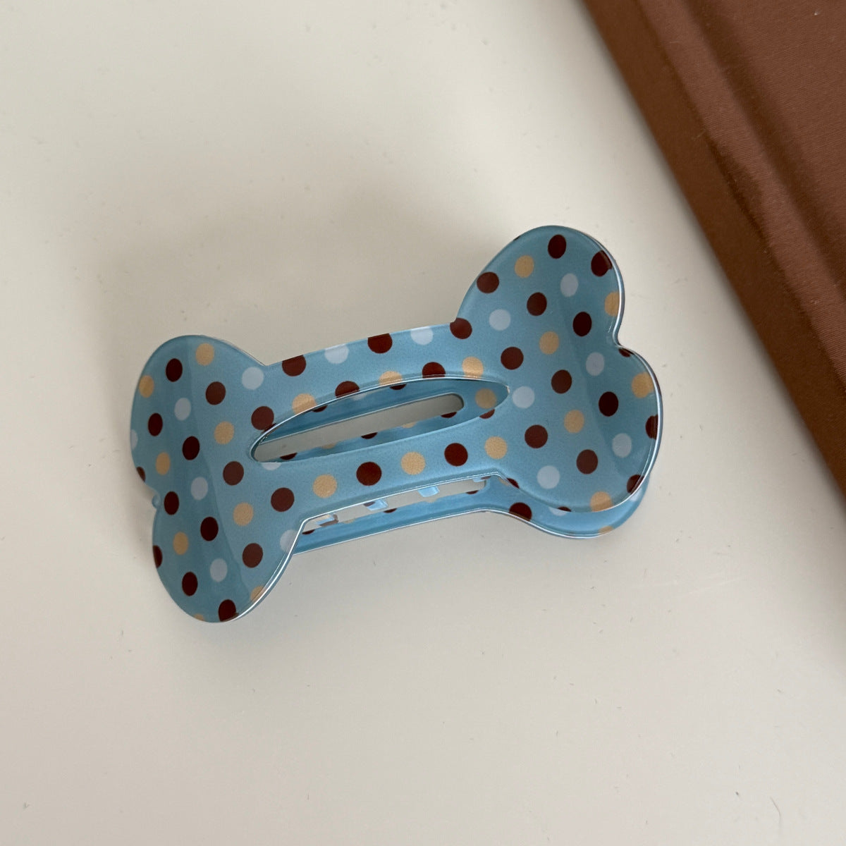 豹紋復古鯊魚夾－細節特寫4｜https://igowo.tw/