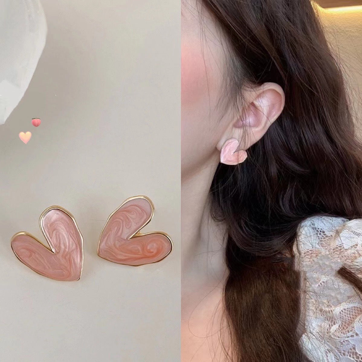 銀針網紗布藝蝴蝶花朵耳環超仙甜美少女心耳釘度假風網紅同款耳飾