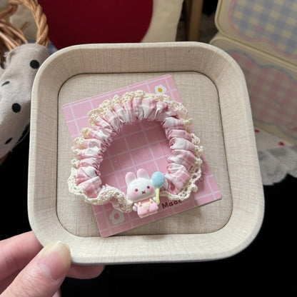 粉色兔子髮圈