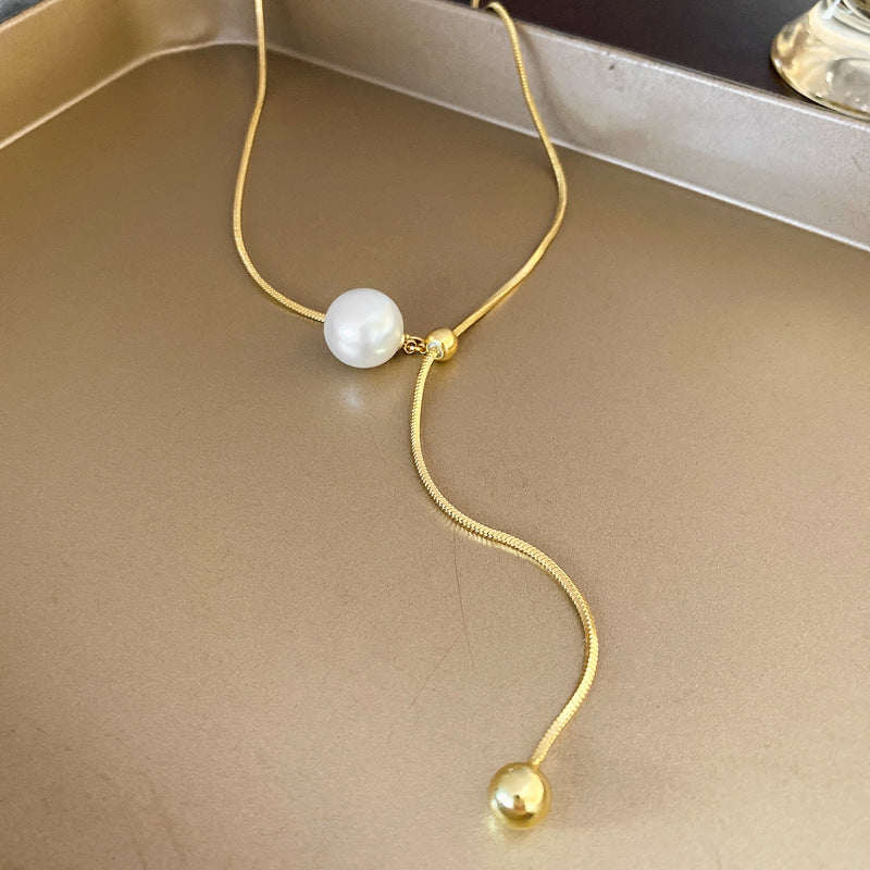 金色貝母月亮電鍍項鍊－圓形瑪瑙項鍊款細節16｜https://igowo.tw/