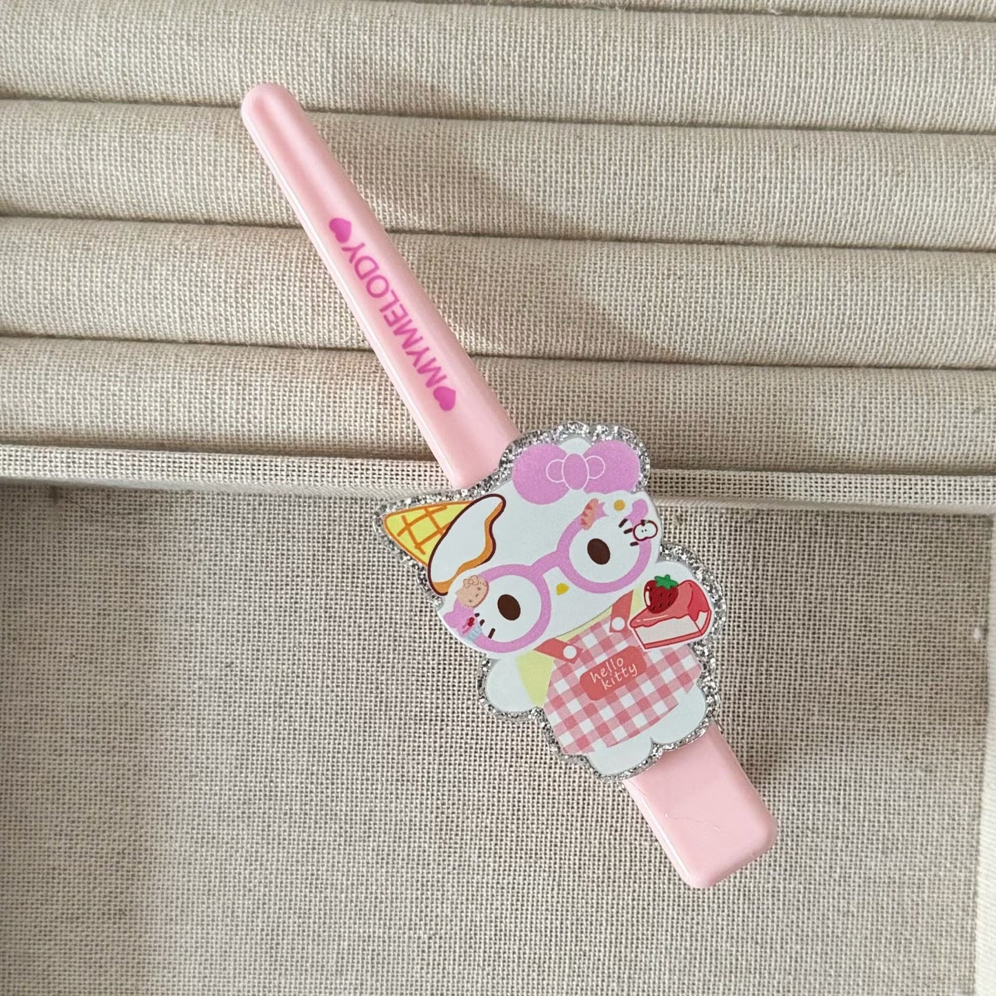 壓克力貓咪碎花髮夾