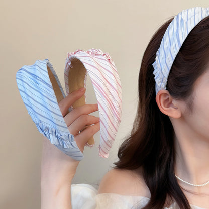 格紋簡約髮箍－商品主圖｜https://igowo.tw/