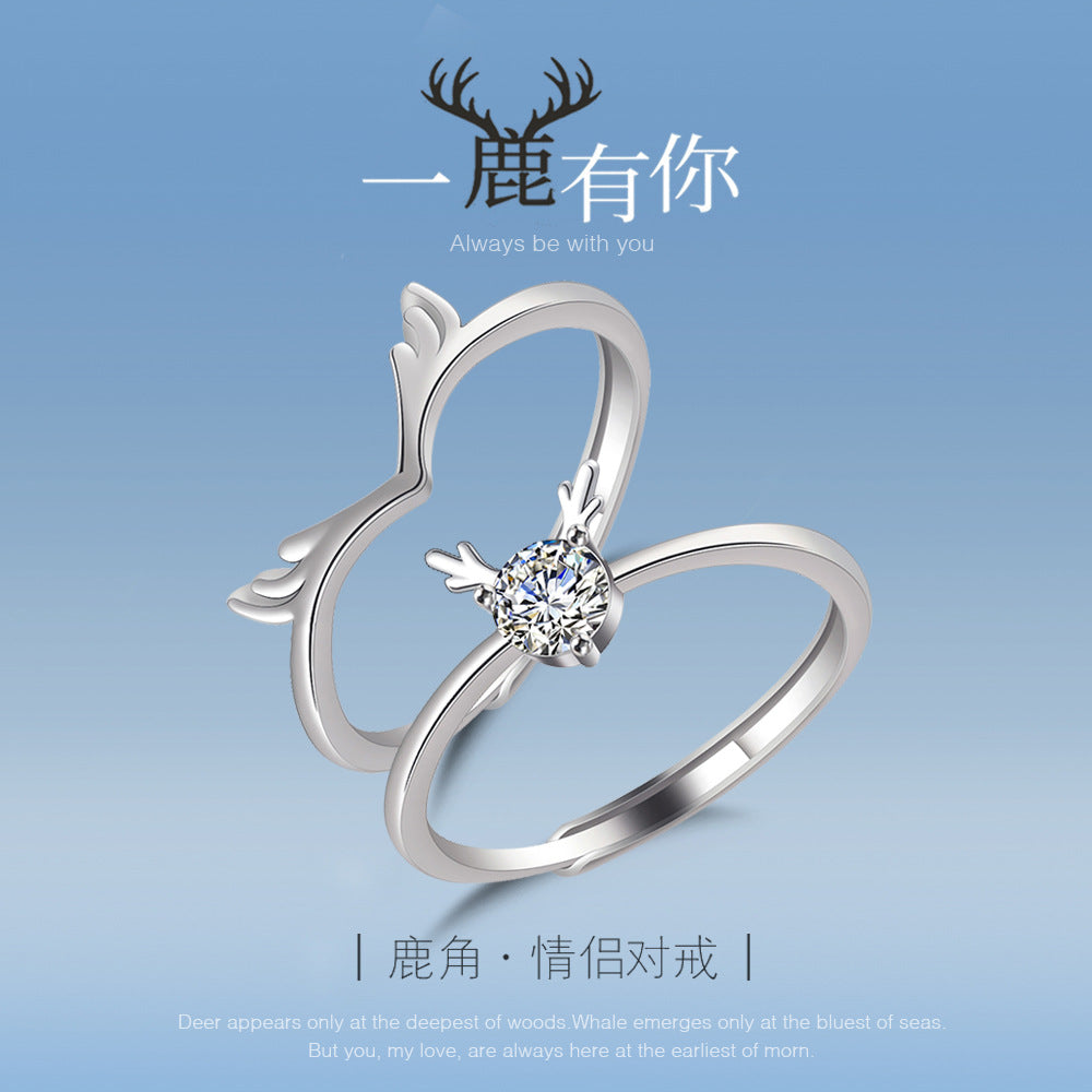 小鹿可調式戒指－商品主圖｜https://igowo.tw/
