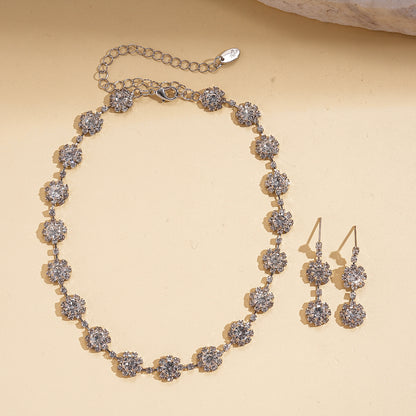鋯石圓形鑲鑽誇張項鍊－細節特寫78｜https://igowo.tw/