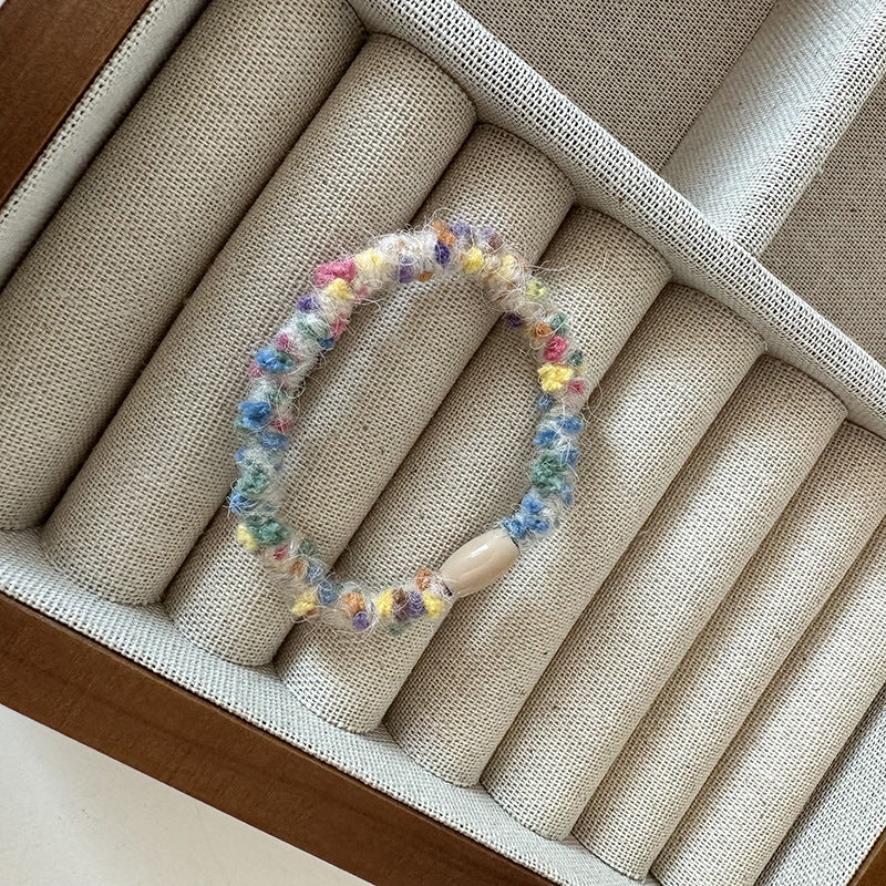 彩色絨面彈力繩髮圈