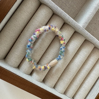彩色絨面彈力繩髮圈