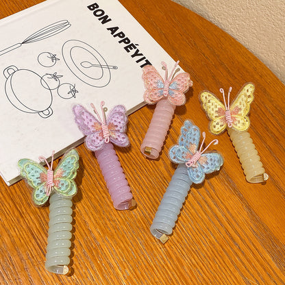 蝴蝶刺繡髮圈－第二視角實拍｜https://igowo.tw/