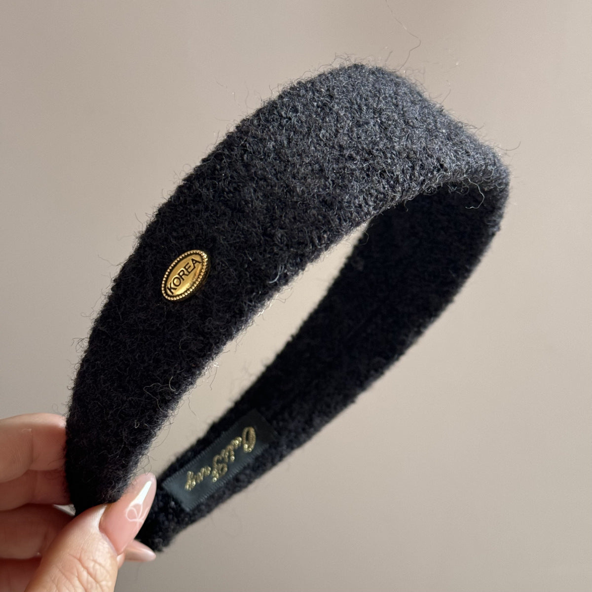 絨面寬版髮箍