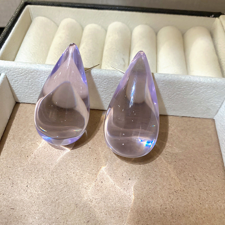 樹脂愛心暈染耳釘