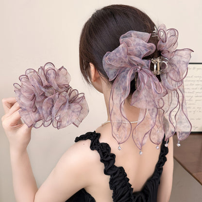 緞帶雲朵暈染鯊魚夾－商品主圖｜https://igowo.tw/