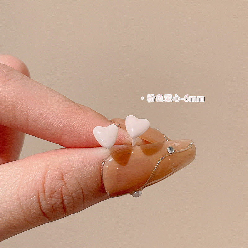 彩色陶瓷耳釘