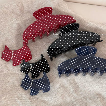 醋酸板材波點鯊魚夾－商品主圖｜https://igowo.tw/