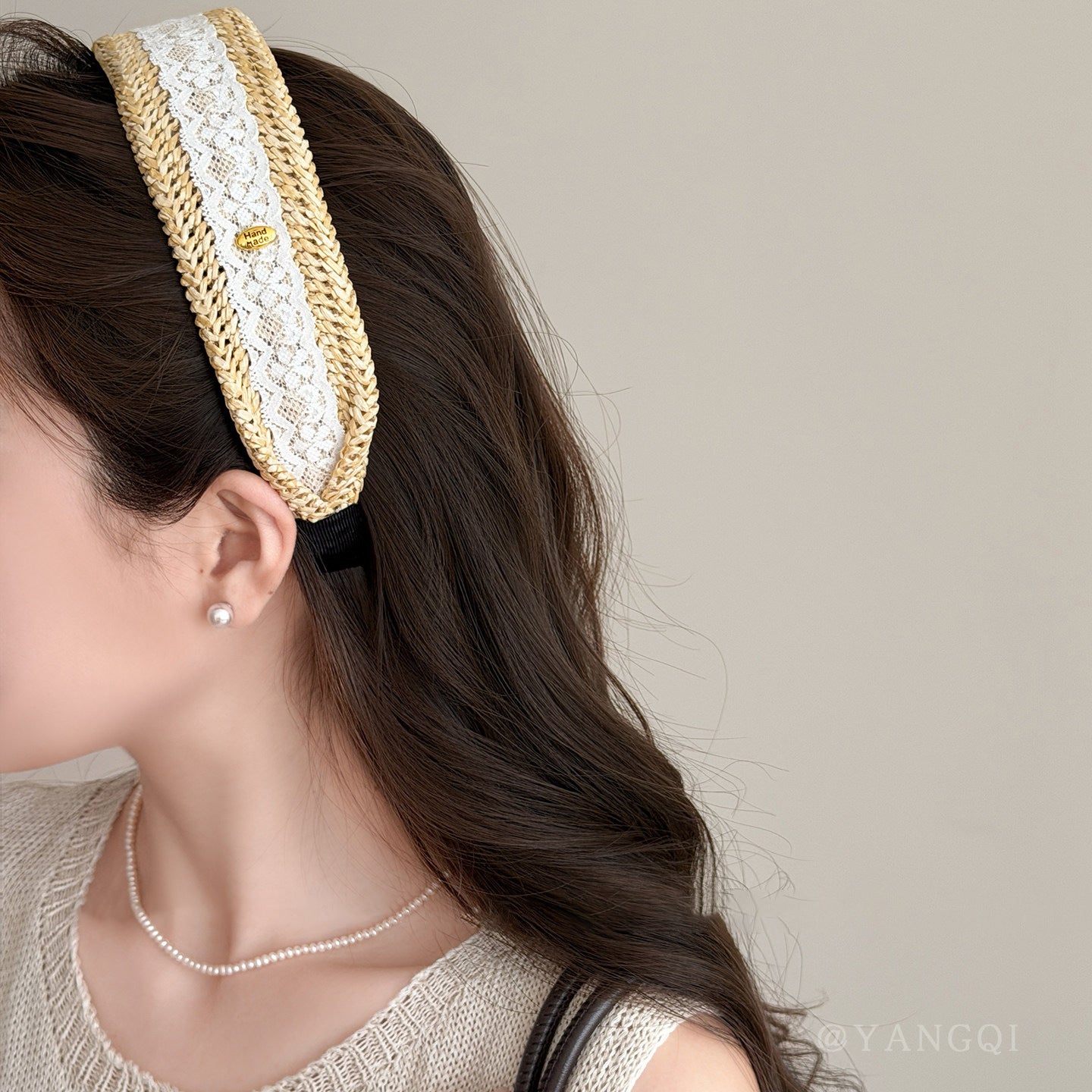 蕾絲編織髮箍