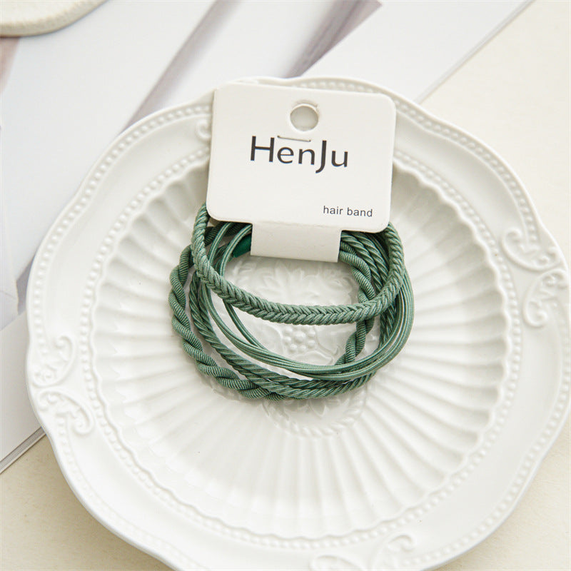 彈力繩扭紋髮圈套組