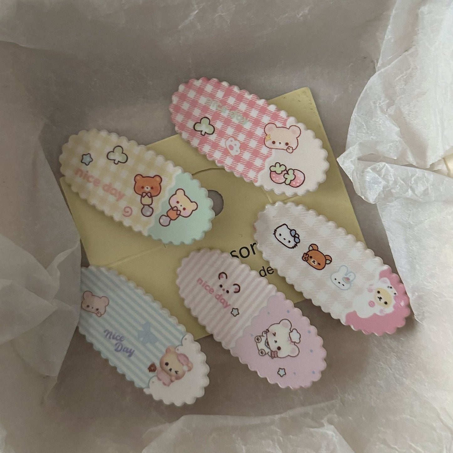 繽紛小熊橢圓髮夾－商品主圖｜https://igowo.tw/