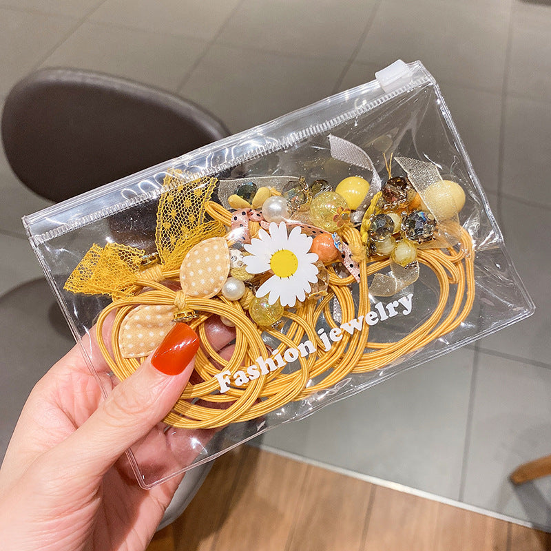 蝴蝶結髮圈九件組