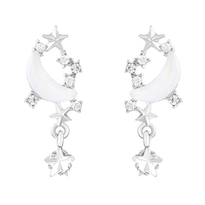 月亮簡約耳釘
