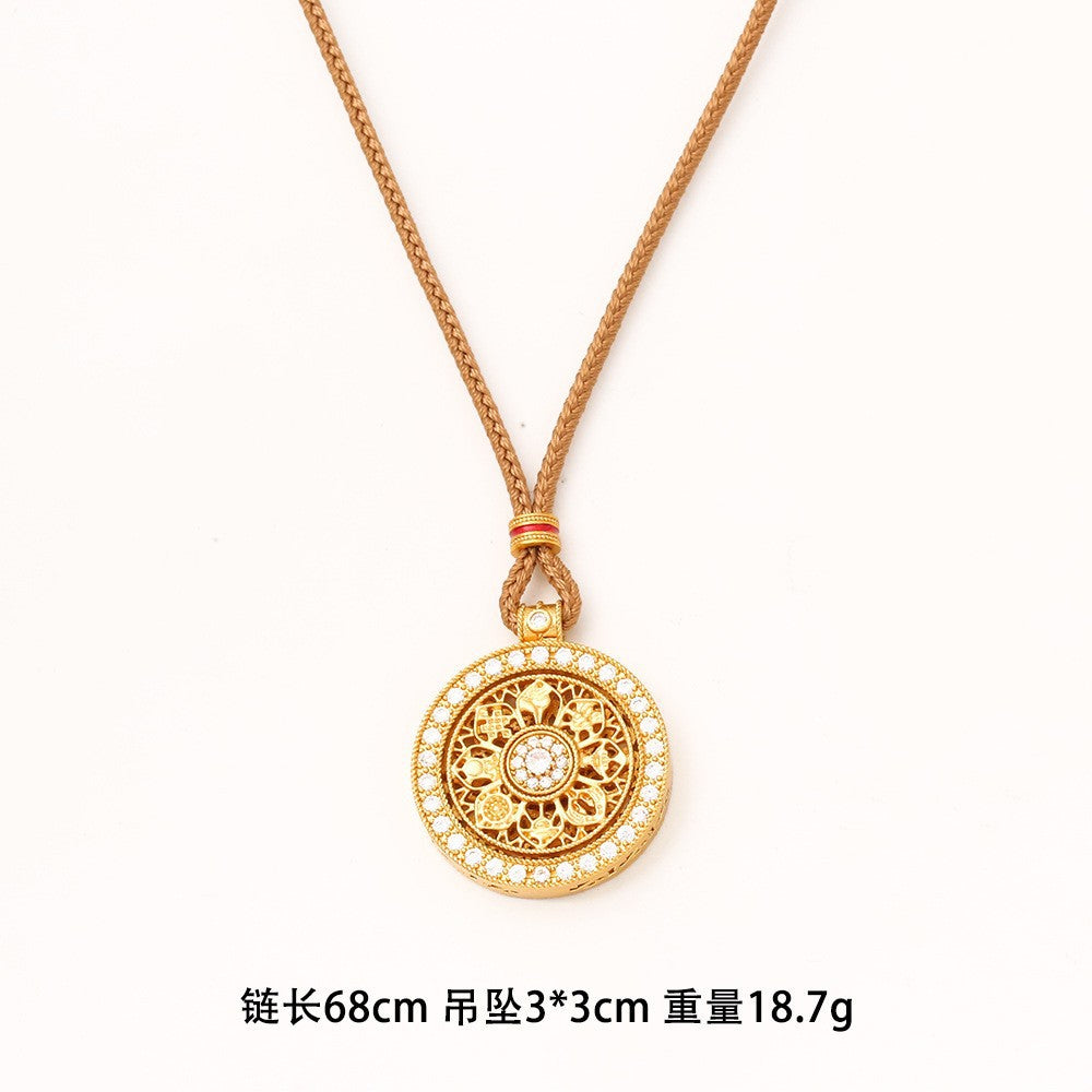 沙金扭紋墜飾項鍊