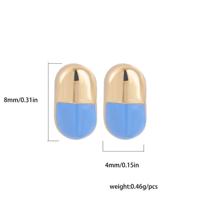 彩色琺瑯蝴蝶笑臉耳環－粉色桃子款細節｜https://igowo.tw/