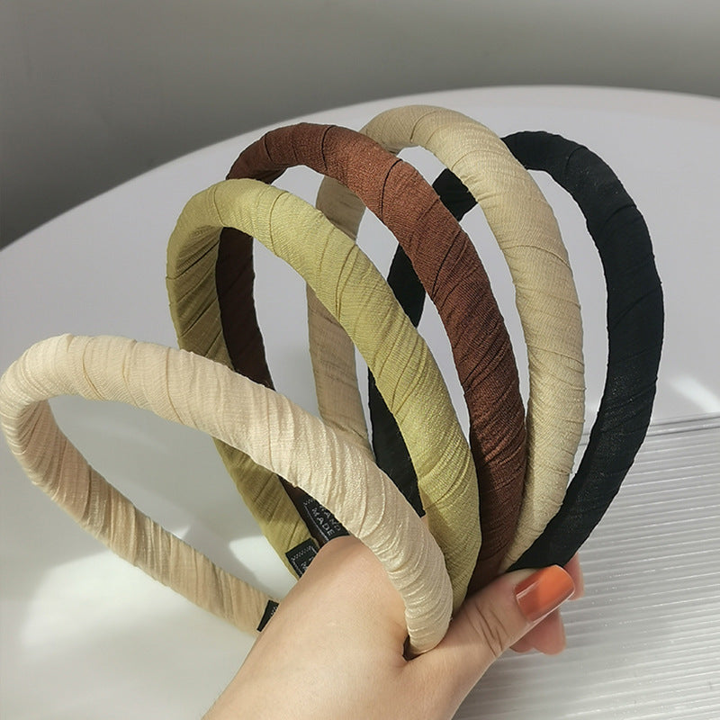 布面纏繞髮箍－黑色款細節｜https://igowo.tw/