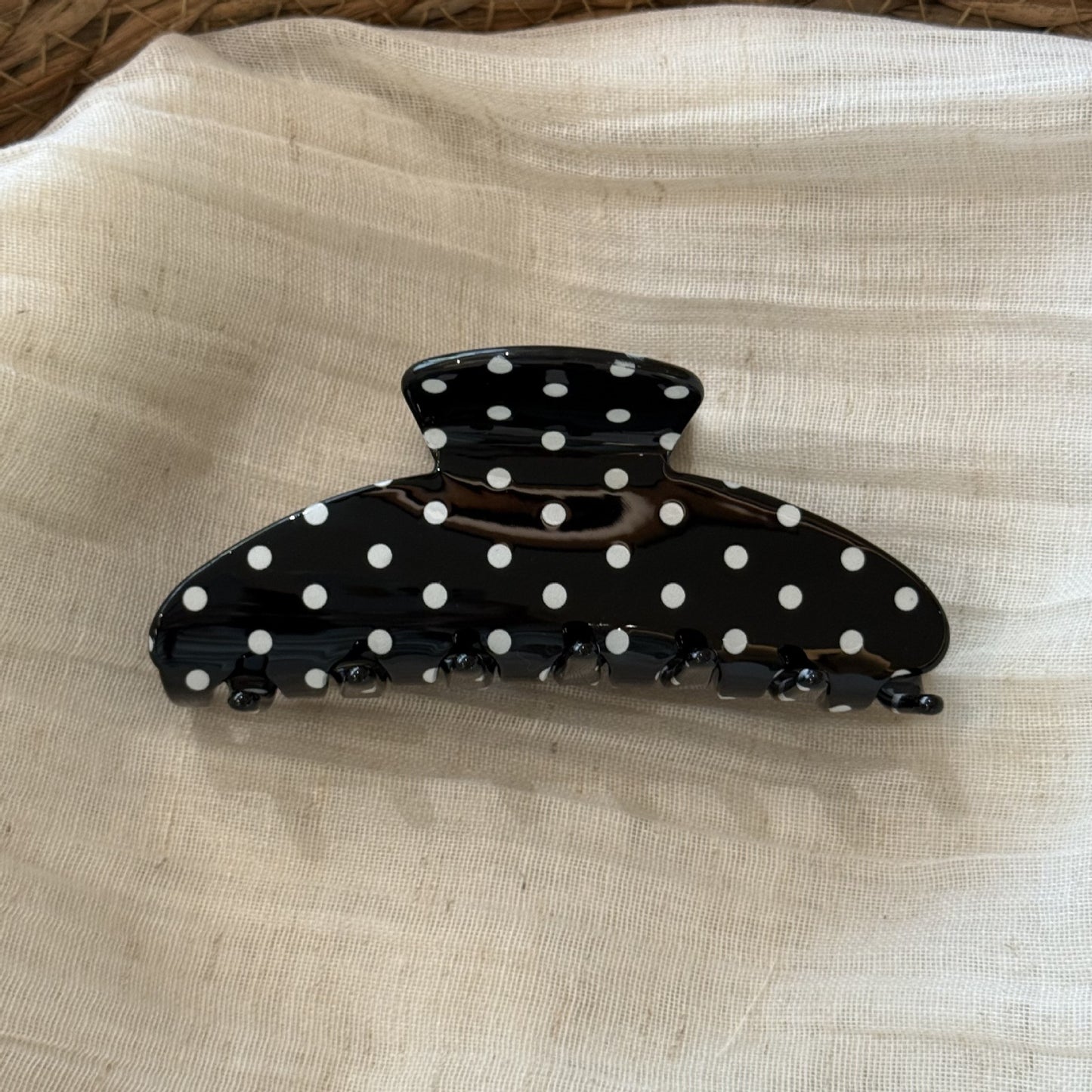 波點格紋鯊魚夾