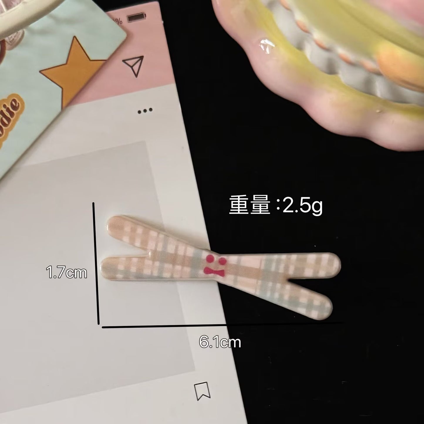 貓咪交叉髮夾